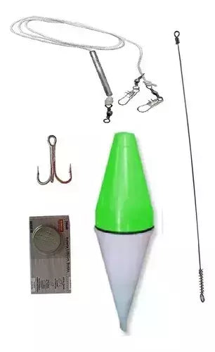 Boia Luminosa Kit Espada Completo C Acessórios Pesca Noturna