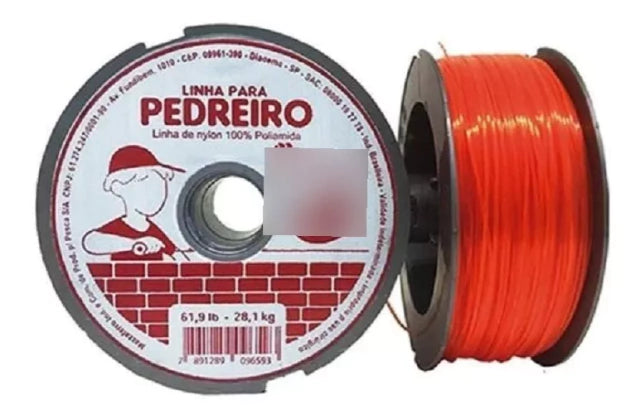 Linha Nylon Para Pedreiro Mazzaferro 0,80 Mm 10 Carreteis Interligados