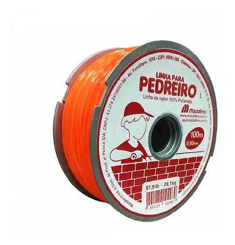 Linha Nylon Para Pedreiro Mazzaferro 0,80 Mm 10 Carreteis Interligados